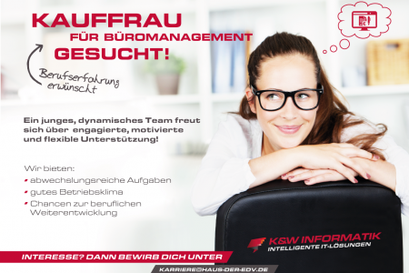 Kauffrau für Büromanagement gesucht!